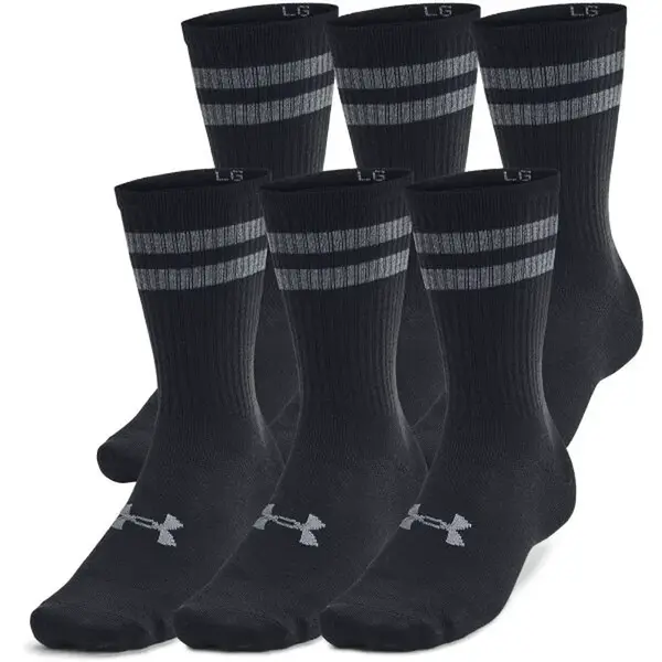 Under Armour ESSENTIAL CREW Unisex ponožky, černá, velikost M