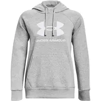 Under Armour RIVAL FLEECE BIG LOGO Dámská mikina, šedá, velikost S