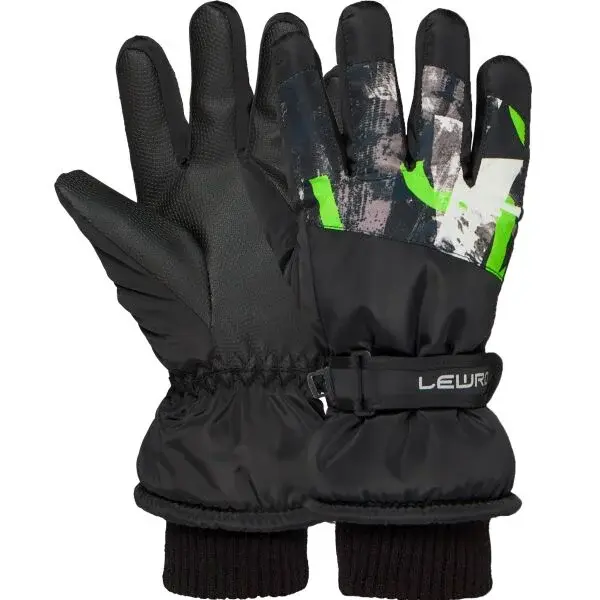 Lewro DANNI Dětské zimní rukavice, černá, velikost 12-15Y