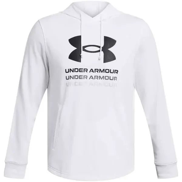 Under Armour RIVAL Pánská mikina, bílá, velikost L