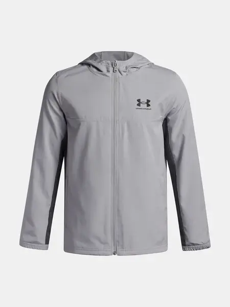 Chlapecká bunda Under Armour UA B Rival Wvn Jacket-GRY - Kluci