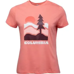 Columbia RUBY SPRINGS GRAPHIC FITTED SS Dámské tričko, lososová, velikost