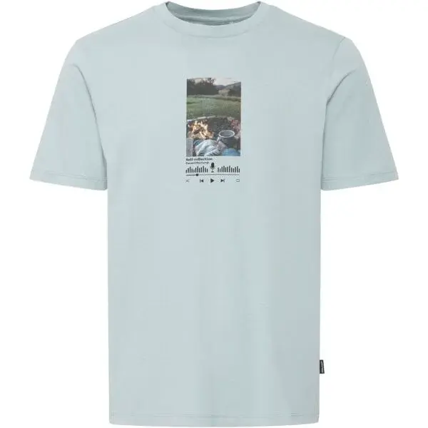 BLEND BHKIAM Pánské tričko, světle modrá, velikost