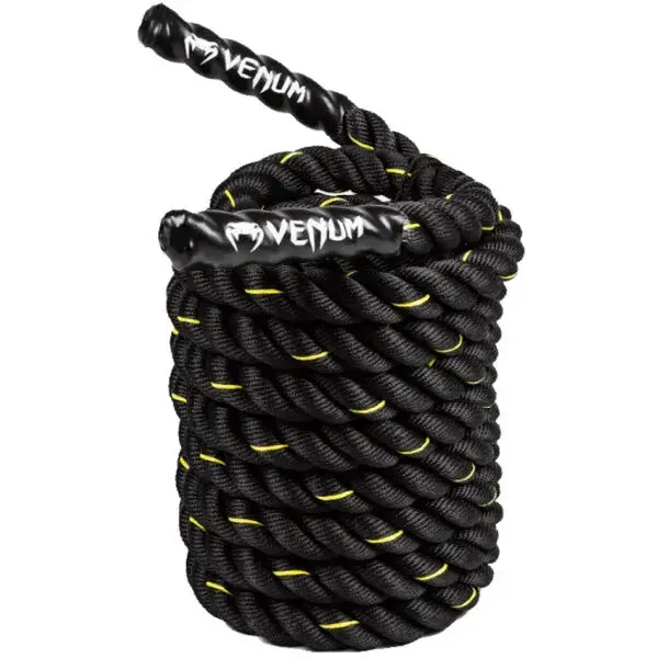 Venum CHALLENGER BATTLE ROPE 9M Posilovací lano, černá, velikost