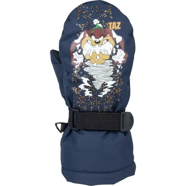 LOONEY TUNES TAZ GLOVES Dětské zimní palčáky, tmavě modrá, velikost 4-5Y