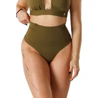 GOLDBEE SHAPEWEAR SWIMWEAR BOTTOMS Dámské stahovací plavecké kalhotky, tmavě zelená, velikost XXL