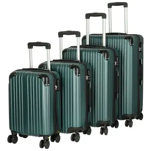 Cestovní plastový kufr tmavě zelený - Ormi Dalie SADA