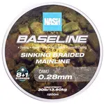 Nash splétaná šňůra baseline sinking braid camo 1200 m - 0,28 mm 13,6 kg