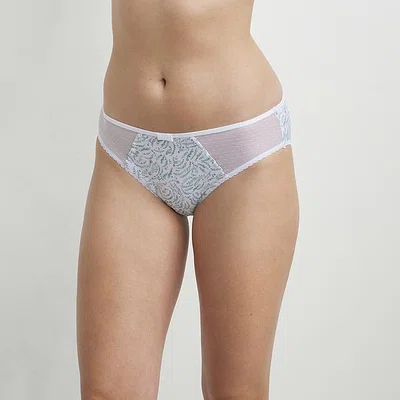 Modro-bílé dámské vzorované kalhotky Dim GENEROUS COTTON BIO SLIP