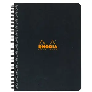 Kroužkový zápisník Rhodia 16x21cm linkovaný – Black