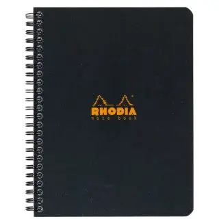 Kroužkový zápisník Rhodia 16x21cm linkovaný – Black