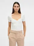Orsay Krémové dámské tričko s krátkým rukávem - Dámské