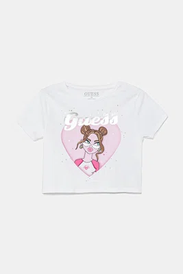 Dětské bavlněné tričko Guess bílá barva, J5YI08 K6YW4