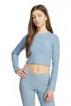 Dětské tričko s dlouhým rukávem adidas Originals modrá barva, JW2599