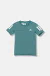 Dětské tričko adidas Performance tyrkysová barva, JX8206