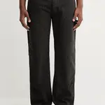Kalhoty Tommy Jeans pánské, černá barva, ve střihu chinos, DM0DM21703