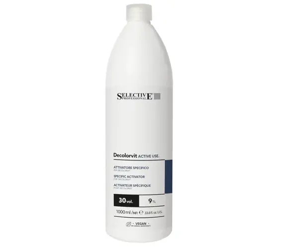 Oxidační emulze Selective Professional Decolorvit Active Use 30 Vol. 9% - 1000 ml + dárek zdarma