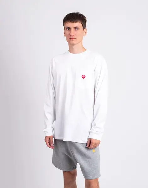 Carhartt WIP L/S Pocket Heart T-Shirt White/Red M