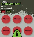 Fox rage predator plávajúce pena bait poppers 8 ks - červená medium