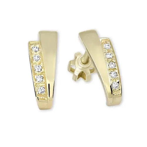 Soliter Náušnice zo žltého zlata s kryštálmi 239 001 00575