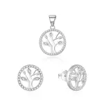 Beneto Set strieborných šperkov Strom života so zirkónmi AGSET235L (prívesok, náušnice)