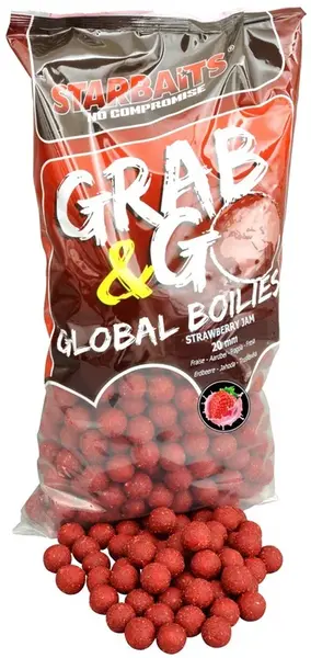 Starbaits boilies g&g global strawberry jam - 2,5 kg 14 mm