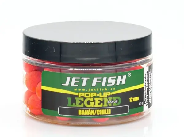 Jet fish plávajúce boilie legend range banán chilli - 40 g 12 mm