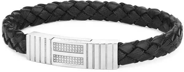 S'Agapõ Pánsky kožený náramok s kryštálmi Legacy SLC14 21 cm