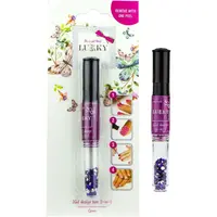 Lukky 2 v 1 lak na nechty a trblietky karmínový