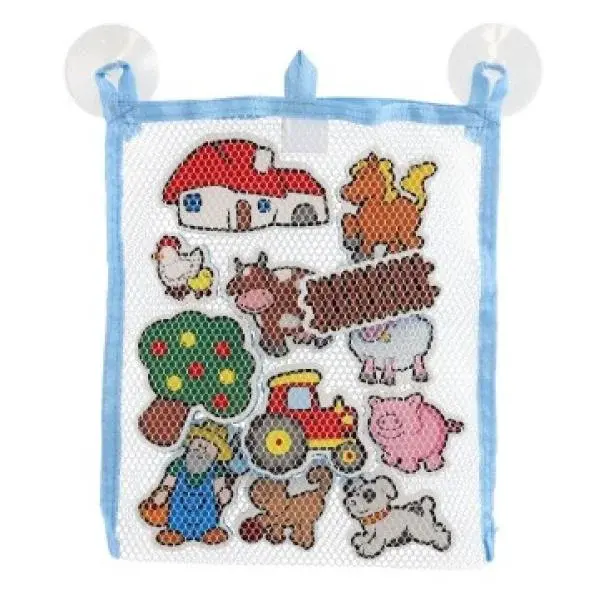 Vodolepky Moje první zvířátka farma pěnová sada se síťkou 12ks