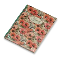 Kroužkový blok Pigna Nature Flowers - A4, čtverečkovaný, 135 listů, mix motivů