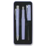 Sada Faber-Castell Poly Ball - plnicí pero a kuličkové pero, pale iris