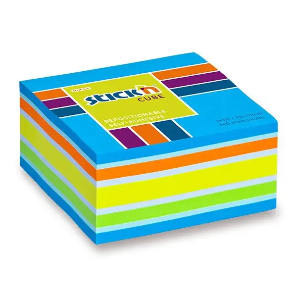 Samolepicí bloček Hopax Stick’n Notes Neon 76 x 76 mm, 400 listů - modrý