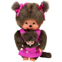 Monchhichi Mončiči máma s miminkem růžová 20cm