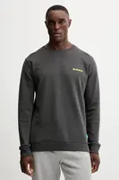 Bavlněná mikina LA Sportiva Climbing on the Moon pánská, šedá barva, s potiskem, ZACW034