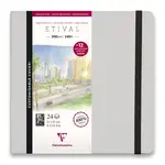 Akvarelové album Clairefontaine Etival Cold Pressed - s pohledy, 21 x 21 cm, 24 listů, 300 g