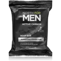 Oriflame North for Men Active Carbon čistiace tuhé mydlo s aktívnym uhlím 100 g