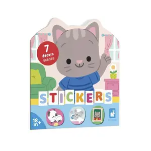 Janod Stickers Sešit s předlohami a samolepkami Dům