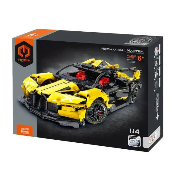 iM.Master Stavebnice auto sportovní žluté 33,6x15,7x10,2 cm