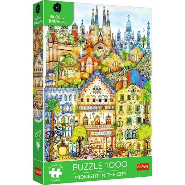 Trefl Puzzle 1000 Premium Plus - Půlnoc v Barceloně / Madalina Tantareanu