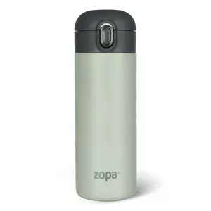 Termoska na tekutiny se silikonovým držákem 400 ml, Pistacio green