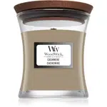 Woodwick Cashmere vonná sviečka s dreveným knotom 85 g