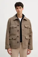 Košilová bunda s příměsí vlny Tommy Hilfiger