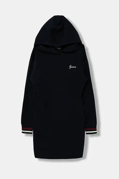 Dětské šaty s příměsí vlny Guess tmavomodrá barva, mini, J5BK32 Z1152