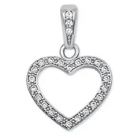Soliter Srdíčkový přívěsek z bílého zlata s krystaly 249 001 00561 07