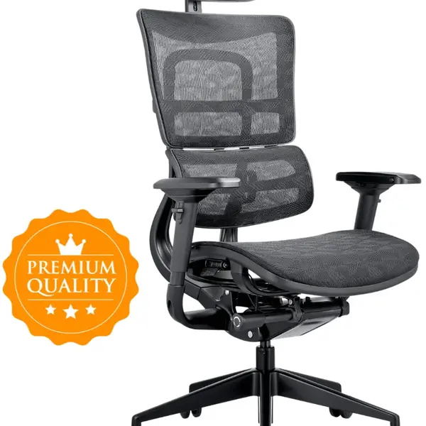 MERCURY Ergonomická kancelářská židle ORION JNS-801, černá sítovina W-51