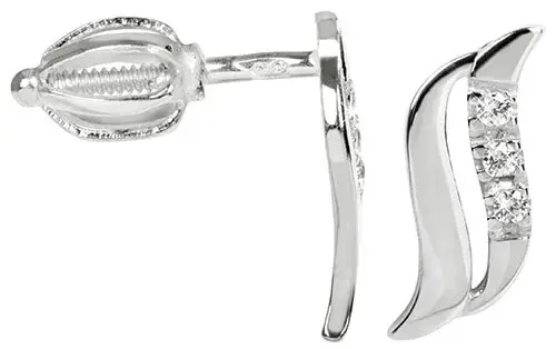 Soliter Náušnice z bílého zlata s krystaly 239 001 00519 07