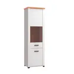 Landscape VITRÍNA, bílá, dub artisan, 61/194/41 cm