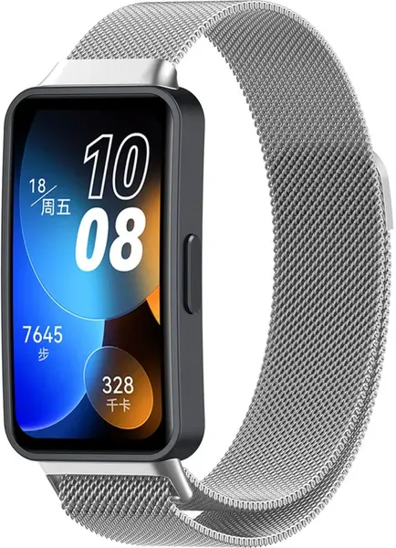 4wrist Milánský tah s magnetickým zapínáním pro Huawei Watch Band 10, 9, 8 - Silver