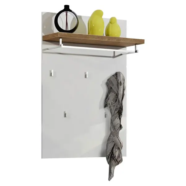 Xora ŠATNÍ PANEL, barvy dubu, bílá, 80/115/27,6 cm